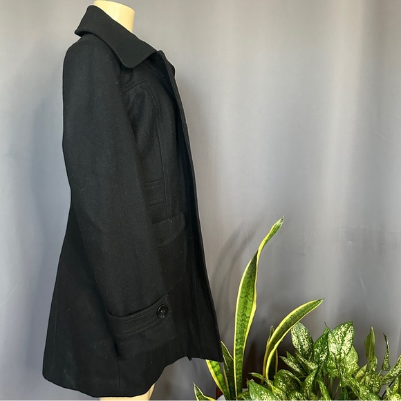 ANTHROPOLOGIE | TULLE Black Wool Coat - Picture 2 of 8